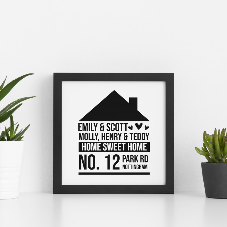 Home Square Typography Poster